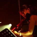 Hong Kong musician during her violin performance