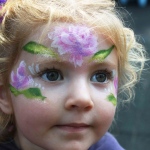 A flower fairy face paint
