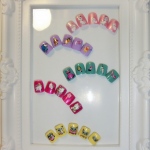 A sample display board from the nail art artist in Hong Kong at a corporate kids function