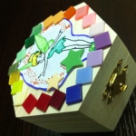 A DIY jewelry box made by a Hong Kong child at a corporate family event.