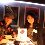 The guests always impressed by the artists work.