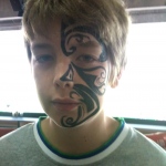 tattoo style face paint for boys