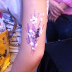 A nice flower arm paint 