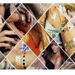 Collage of different style henna tattoos for event.