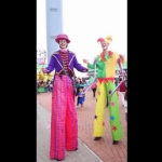 Ringmasters at HK Rugby Fanzone showing their juggling skills.