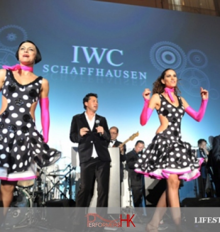 Four Broadway swing dancer performing at a corporate annual dinner