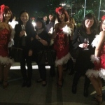 Reindeer Girls posing with guests and having a good time at 109 Repulse Bay. 