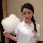 Model server at an event in Sai Kung Hong Kong.