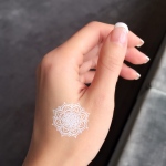 Besides sliver and gold , we also have Henna Tattoos in white.