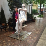 Levitating cane man