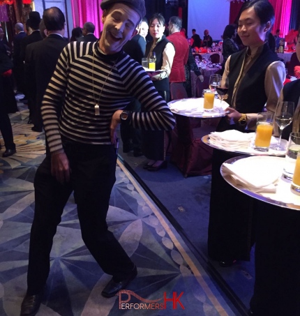 Performer at event in central