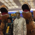 Silver man statue at an event 2017