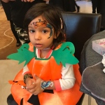 Pumpkin face painting and hand painting