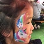 kids party facepainted with Unicorn