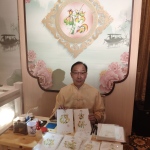 Calligraphy artist at work in Macau four season event