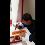 Artist working on Fai Chun during CNY in Hong kong