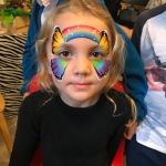 rainbow butterfly face painting