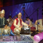 HK three musician playing Tabla, Harmonion and Bansuri at a themed party