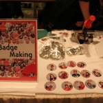 Badges give aways at an event at the Shangri-la Kowloon