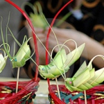 Grass hopper making at the West Kowloon Bamboo Theater