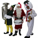 elf santa and snowman band