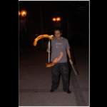 Ling and his amazing fire devil stick.