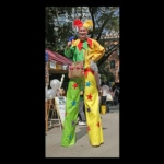 Simple and fun stilt costume.