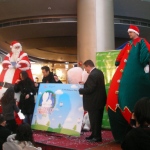 fat brother elf and santa at hk cyberport christmas event