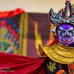 Chinese traditional face changing performance.