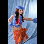 Hula dancer showing us one of the basic moves of traditional hula dance. 