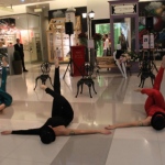 3 dancers perform for a French themed event at k11.