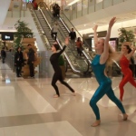 Shoppers enjoying a refreshing modern dance performance at K11 mall. 