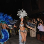 Brazilian dancers livening up a Hong Kong company staff party 