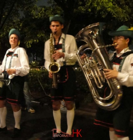 three piece band in Hong Kong performing