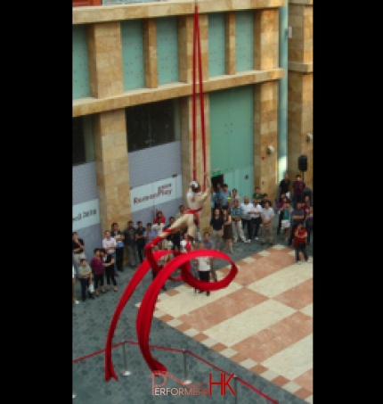 Outdoor aerial skill performance in Hong Kong 