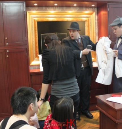 The little detectives from the Easter role play workshop in Hong Kong found a clue after they finished the task