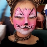 A cute kitten face paint.