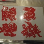 Twelve Chinese zodiac animals - Tiger , Dragon , Rabbit , Snake. 