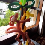 Monkey on tree balloon.