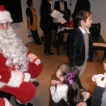At a company Christmas event.