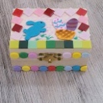 Easter box craft made by kids.