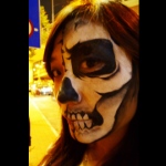 Skull face paint.