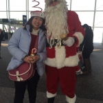 Santa Rowan with guest at HKIA