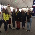 Santa at airport with guests at the airport