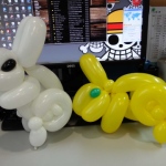 Rabbit balloons for mid autumn festival.