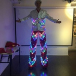 LED Candy Cane with Sliver Jacket.