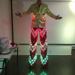 LED Candy Cane with gold jacket.