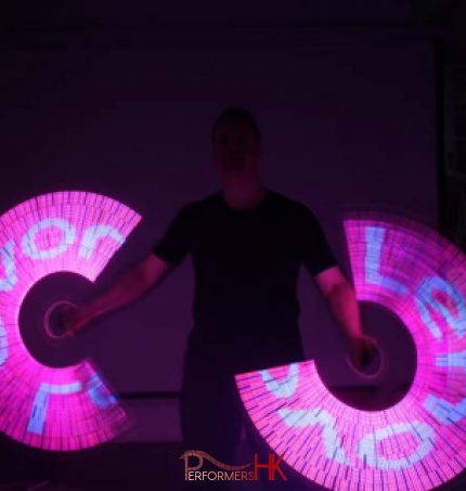 LED Poi with Lenovo Hong Kong Logo 