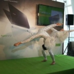 Performing at a product launch for Aspire at the ICC in Hong Kong.