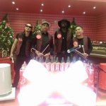 Drumming on bottles and cans for Coke Cola show at Mira Mall Hong Kong. 